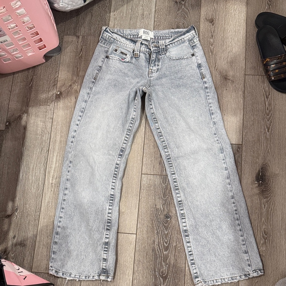 BDG Light Gray Straight Leg Jeans